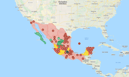 Mapa interactivo en tiempo real del avance del COVID-19 en México