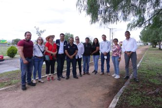 SUPERVISA EL PRESIDENTE LEONARDO MONTAÑEZ FUNCIONAMIENTO DE LÍNEA DE RIEGO CON AGUA TRATADA EN SANTA MÓNICA