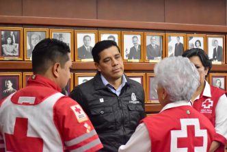 RECONOCE LEONARDO MONTAÑEZ TRABAJO DE LA CRUZ ROJA MEXICANA