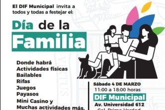 INVITA DIF MUNICIPAL A FESTEJAR CON DIVERTIDAS ACTIVIDADES EL DÍA DE LA FAMILIA