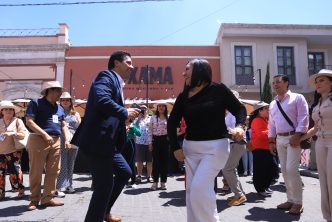 ENCABEZA LEO MONTAÑEZ RECORRIDO POR LOS PRINCIPALES ATRACTIVOS DE LA FERIA NACIONAL DE SAN MARCOS
