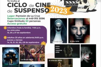 PRESENTAN CARTEL DEL “CICLO DE CINE DE SUSPENSO” EN EL PANTEÓN DE LA CRUZ