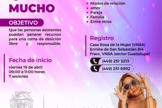 INVITA INSTITUTO MUNICIPAL DE LA MUJER DE AGUASCALIENTES AL TALLER “QUIÉRETE MUCHO”