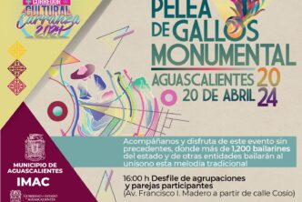 INVITA IMAC A SEGUIR LA TRANSMISIÓN EN VIVO DE LA COREOGRAFÍA MONUMENTAL “PELEA DE GALLOS”