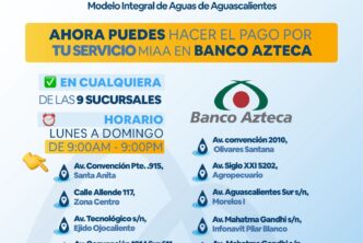 INFORMA MIAA QUE SE PUEDE PAGAR EL ESTADO DE CUENTA EN BANCO AZTECA