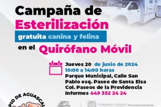 ANUNCIA MUNICIPIO ÚLTIMAS ESTERILIZACIONES DE JUNIO EN EL QUIRÓFANO VETERINARIO MÓVIL
