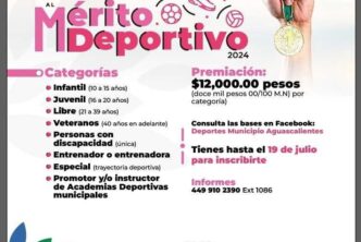 PRESENTA MUNICIPIO CONVOCATORIA PARA EL PREMIO AL MÉRITO DEPORTIVO 2024