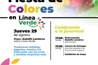 CELEBRARÁ LÍNEA VERDE A LA JUVENTUD CON FIESTA DE COLORES