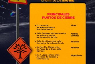 ANUNCIA SEGURIDAD PÚBLICA MUNICIPAL CIERRES VIALES POR MARCHA DE NORMALISTAS