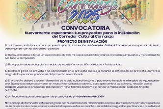 ABRE IMAC CONVOCATORIA PARA INSTALACIÓN AÉREA DEL CORREDOR CULTURAL CARRANZA 2025