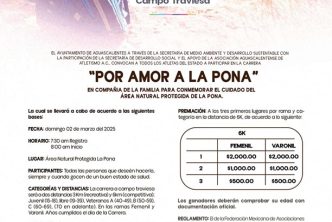 INVITA MUNICIPIO DE AGUASCALIENTES A PARTICIPAR EN LA PRIMERA CARRERA «POR AMOR A LA PONA»