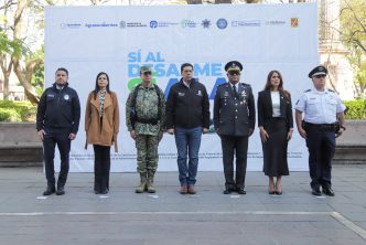 SE INSTALA EN AGUASCALIENTES MÓDULO DEL PROGRAMA DE CANJE DE ARMAS “SÍ AL DESARME, SÍ A LA PAZ”