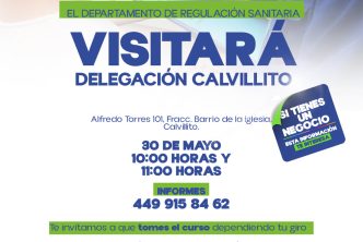 REALIZARÁ MUNICIPIO CURSOS DE REGULACIÓN SANITARIA EN CALVILLITO
