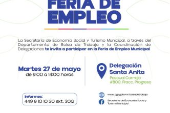 INVITA MUNICIPIO DE AGUASCALIENTES A PARTICIPAR EN LA CUARTA FERIA DEL EMPLEO 2025