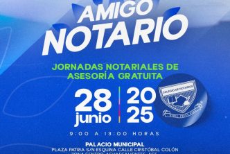 LA JORNADA DE ASESORÍA NOTARIAL ESTARÁ ESTE SÁBADO 28 DE JUNIO EN PALACIO MUNICIPAL