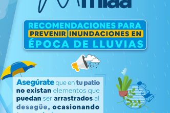 EMITE MIAA RECOMENDACIONES A LA CIUDADANÍA PARA PREVENIR INUNDACIONES EN ÉPOCA DE LLUVIAS