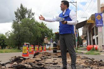 ARRANCA LEO MONTAÑEZ PAVIMENTACIÓN CON CONCRETO HIDRÁULICO EN AV. MARIANO HIDALGO