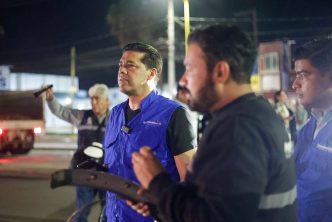 REALIZA MUNICIPIO OPERATIVO NOCTURNO DE LIMPIEZA EN EL PUENTE DE SEGUNDO ANILLO SUR