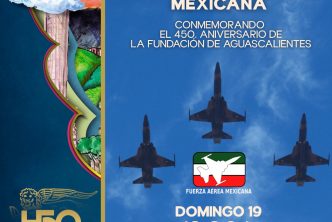 INVITA MUNICIPIO A LA EXHIBICIÓN DE AVIONES DE LA FUERZA AÉREA “EMPRENDER EL VUELO” POR EL 450 ANIVERSARIO DE LA CIUDAD