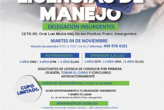 INVITAN A LA CIUDADANÍA A RENOVAR SU LICENCIA DE MANEJO