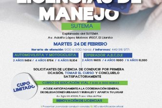 SE LLEVARÁ A CABO NUEVA JORNADA DEL PROGRAMA DE RENOVACIÓN DE LICENCIAS DE MANEJO