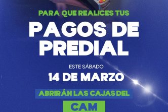 MUNICIPIO DE AGUASCALIENTES OFRECE SERVICIO EXTRAORDINARIO EN EL CAM ESTE SÁBADO 14 DE MARZO PARA PAGO DEL PREDIAL