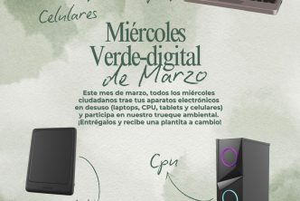 INVITA MUNICIPIO DE AGUASCALIENTES A UNIRSE A LA CAMPAÑA DE RECICLAJE DE ELECTRÓNICOS “MIÉRCOLES VERDE DIGITAL”