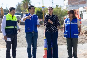 PONE EN MARCHA LEO MONTAÑEZ TERCERA ETAPA DE PAVIMENTACIÓN EN MARIANO HIDALGO