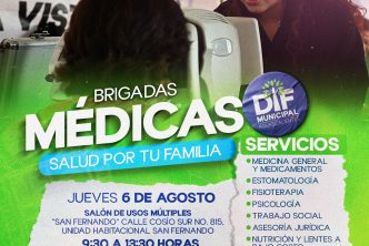 DIF MUNICIPAL LLEVARÁ BRIGADAS MÉDICAS A OJOCALIENTE I Y A LA UNIDAD HABITACIONAL SAN FERNANDO