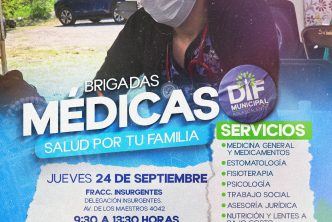 REALIZARÁ DIF MUNICIPAL BRIGADAS MÉDICAS LOS DÍAS 22 Y 24 DE SEPTIEMBRE DE 2026