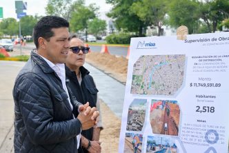 SUPERVISA LEO MONTAÑEZ RENOVACIÓN DE LA LÍNEA DE DISTRIBUCIÓN DE AGUA POTABLE EN PRIMER ANILLO