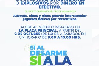 SECRETARÍA DE SEGURIDAD PÚBLICA MUNICIPAL Y SECRETARÍA DE LA DEFENSA NACIONAL IMPULSAN CAMPAÑA “SÍ AL DESARME, SÍ A LA PAZ”